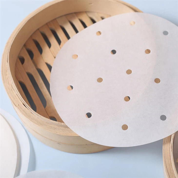 40gsm Non-stick Disposable Round Double Silicone Coated Steamer Paper